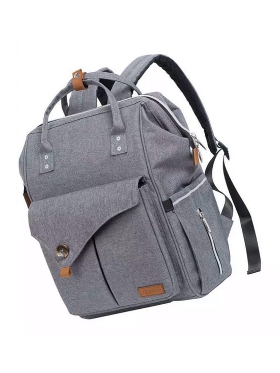 Alameda Handbags - Alameda Gray Diaper Backpack Baby Bag Waterproof Travel Tote EUC